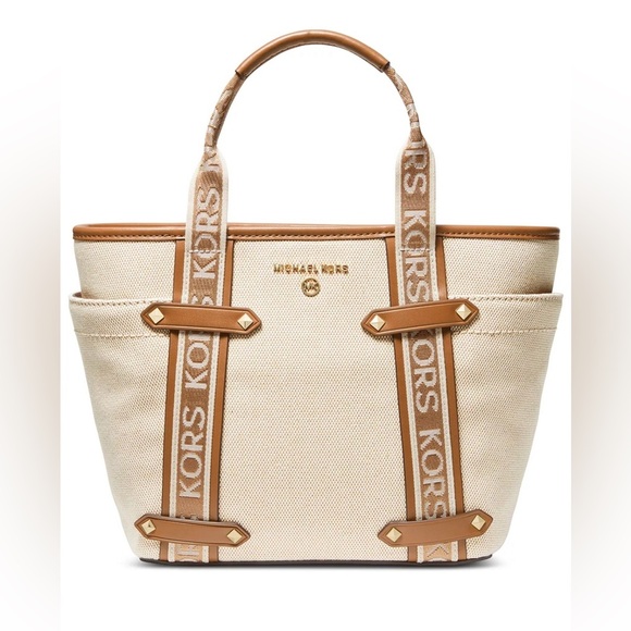 MICHAEL MICHAEL KORS Maeve Logo Small Convertible Tote Handbag AUTHENTIC - Picture 2 of 14